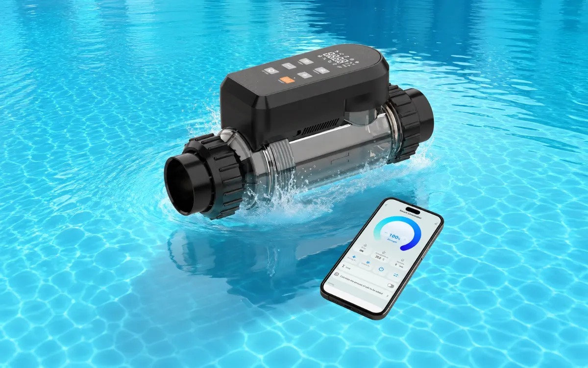 Smart salt chlorinator unit for a swimming pool